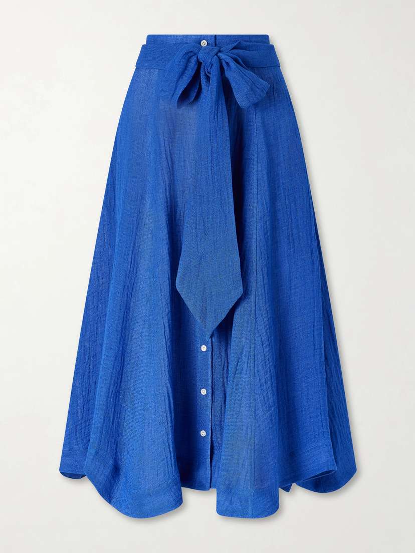 Lisa Marie Fernandez Linen-blend Midi Skirt | Thumbnail 5 Lisa Marie Fernandez Linen-blend Midi Skirt | Thumbnail 5