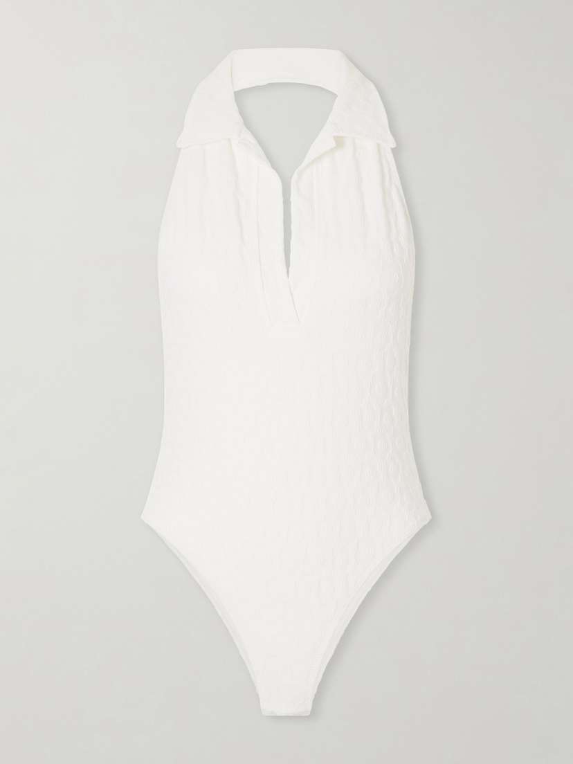 Lisa Marie Fernandez Polo Floral-jacquard One-piece | Thumbnail 4