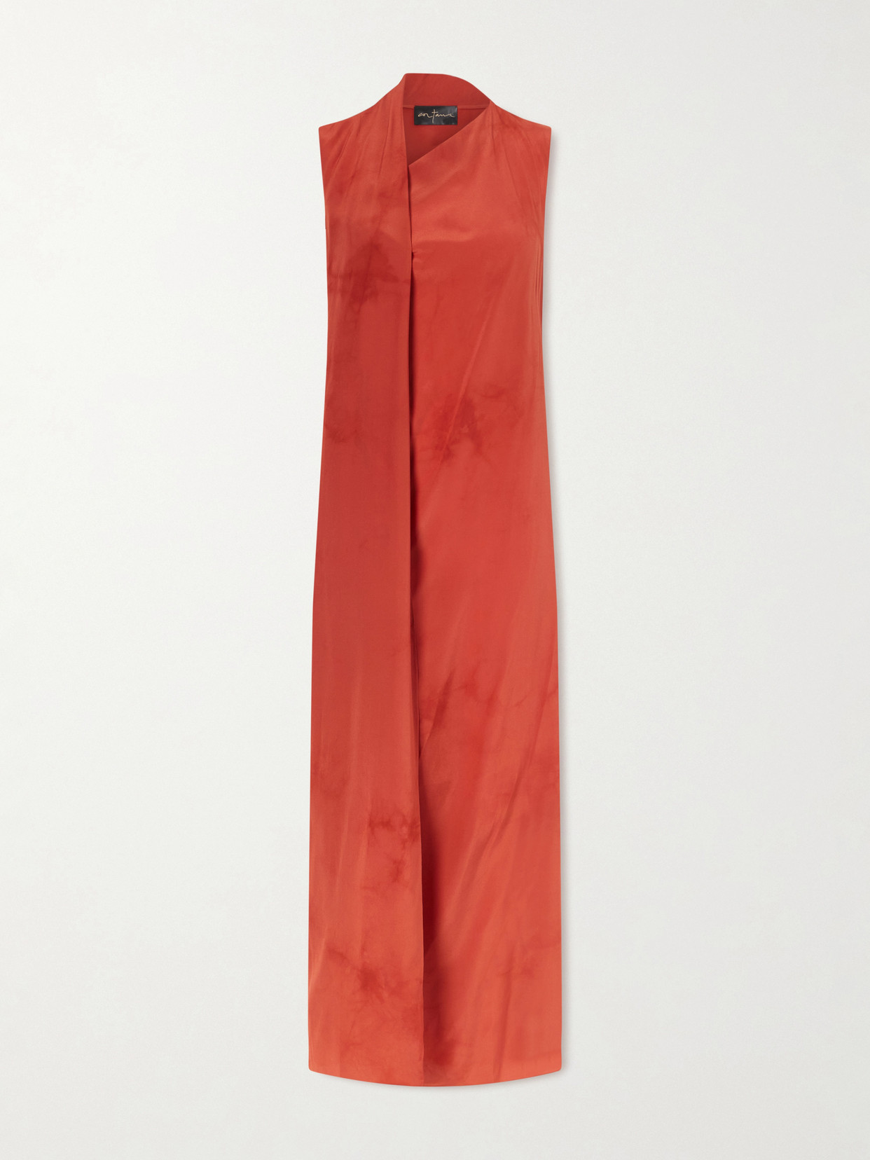 Cortana Estela One-shoulder Silk-chiffon Maxi Dress In Red