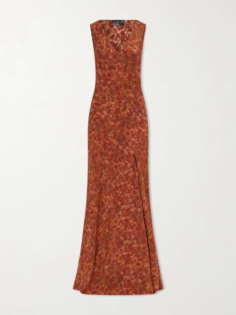 Cortana Irina Silk-chiffon Maxi Dress