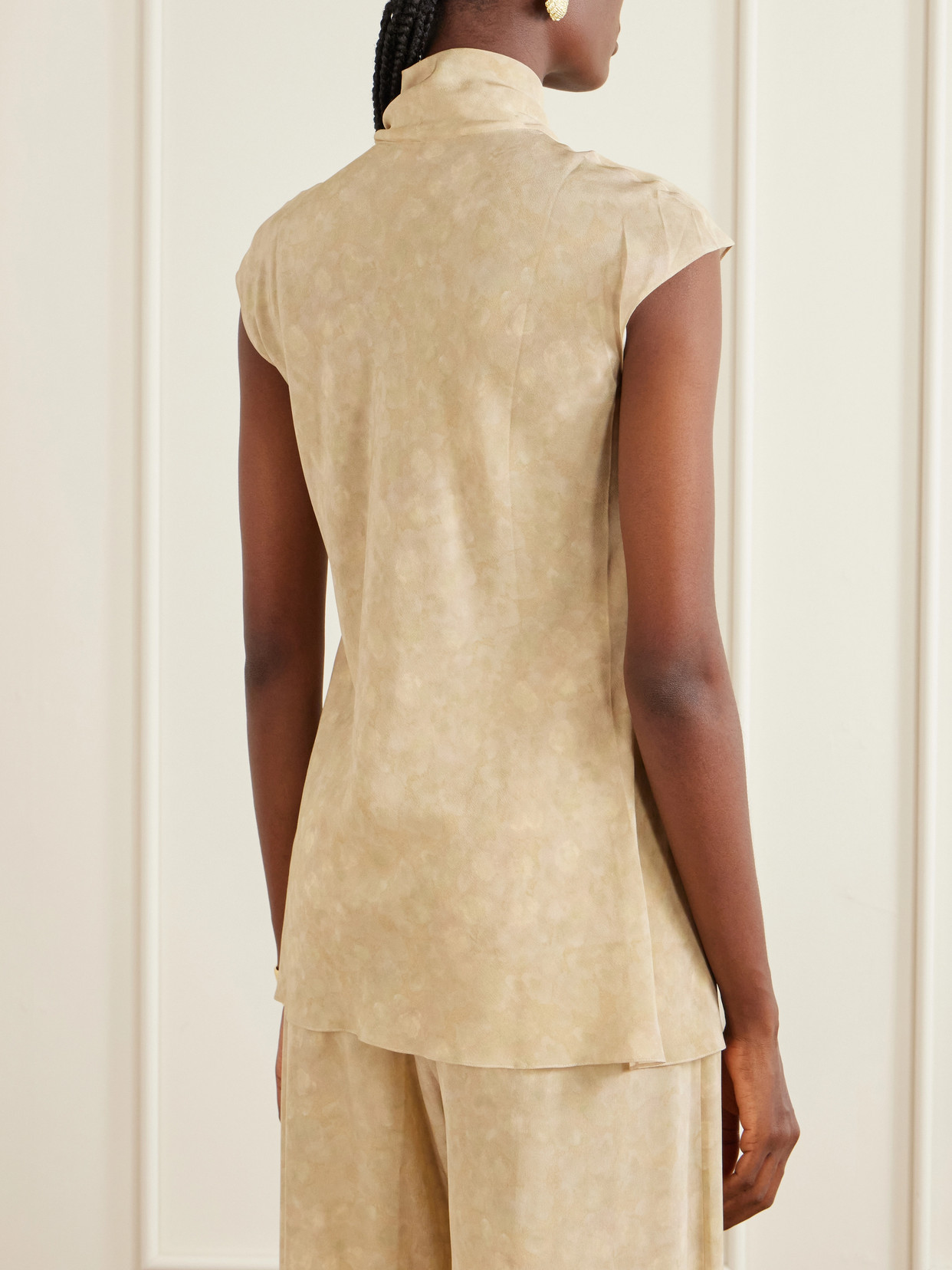 Cassiopea Silk-Crepe Blouse