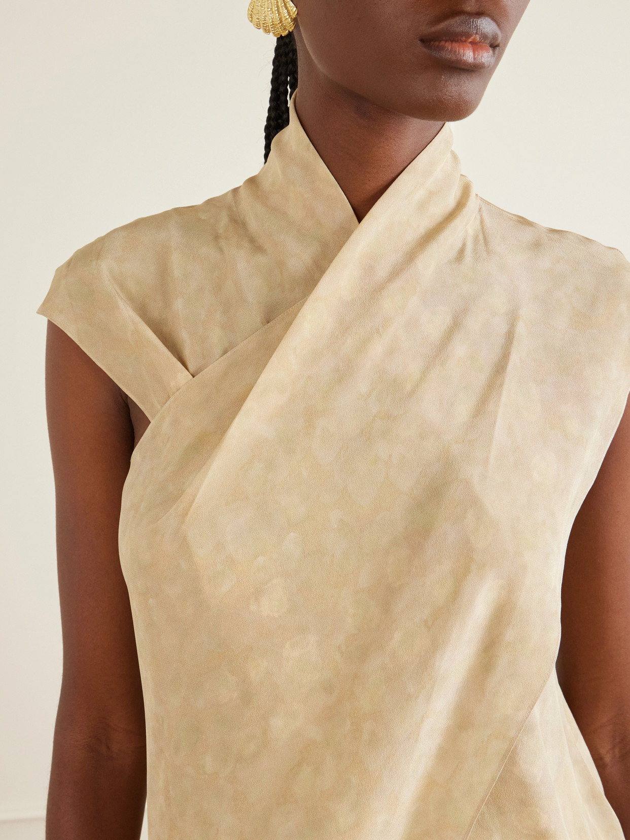 Cassiopea Silk-Crepe Blouse