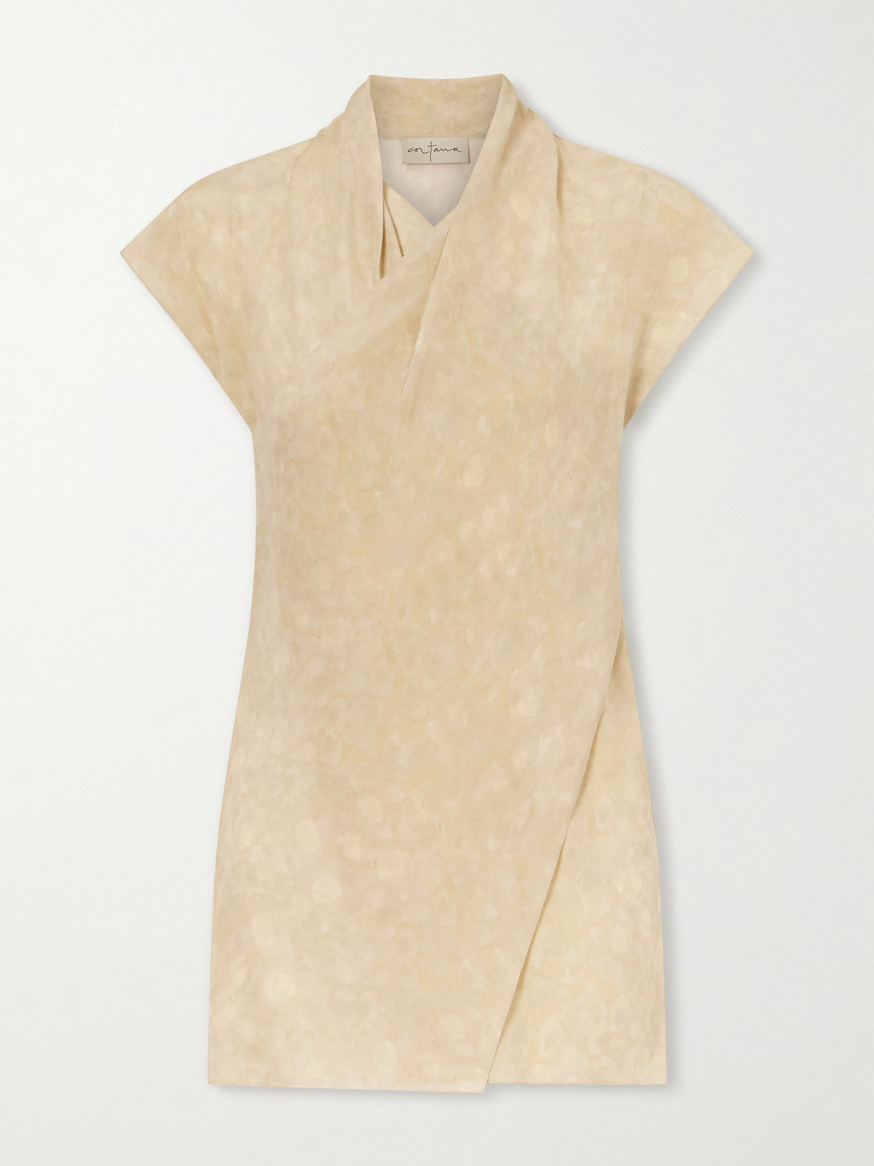 Cortana Cassiopea Silk-crepe Blouse In Neutral