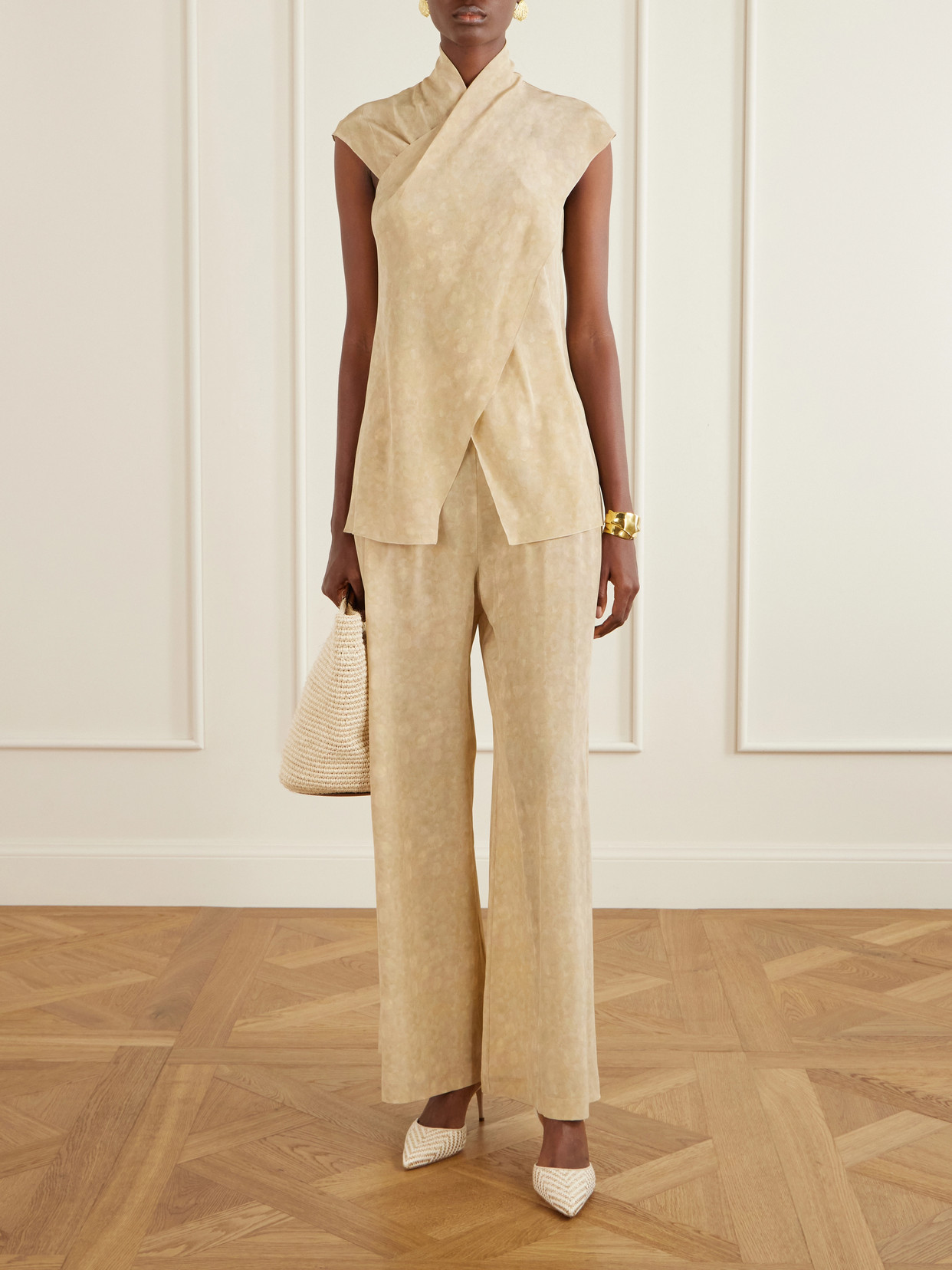 Cassiopea Silk-Crepe Blouse