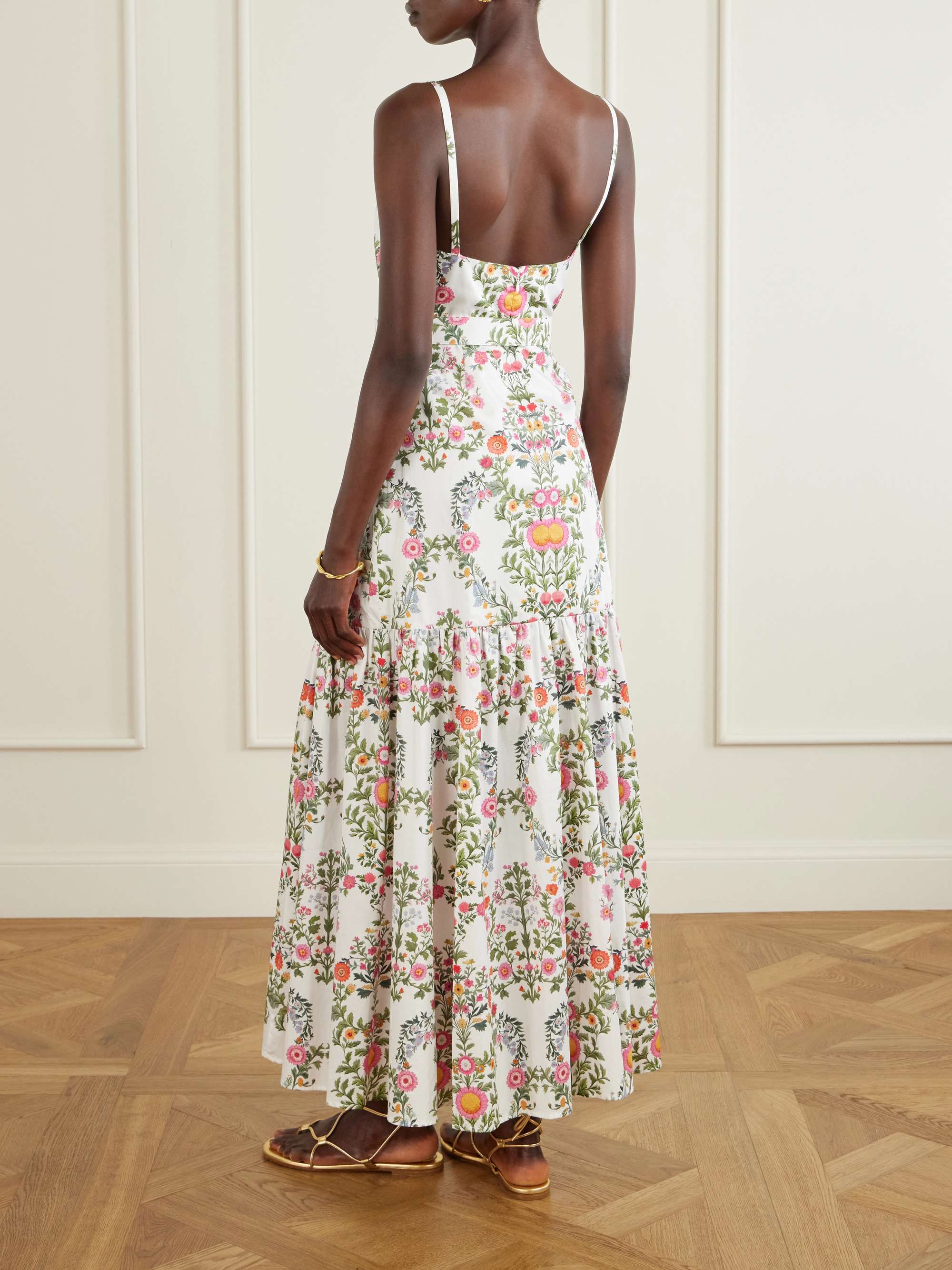 BORGO DE NOR Cordiela tiered broderie anglaise cotton maxi dress