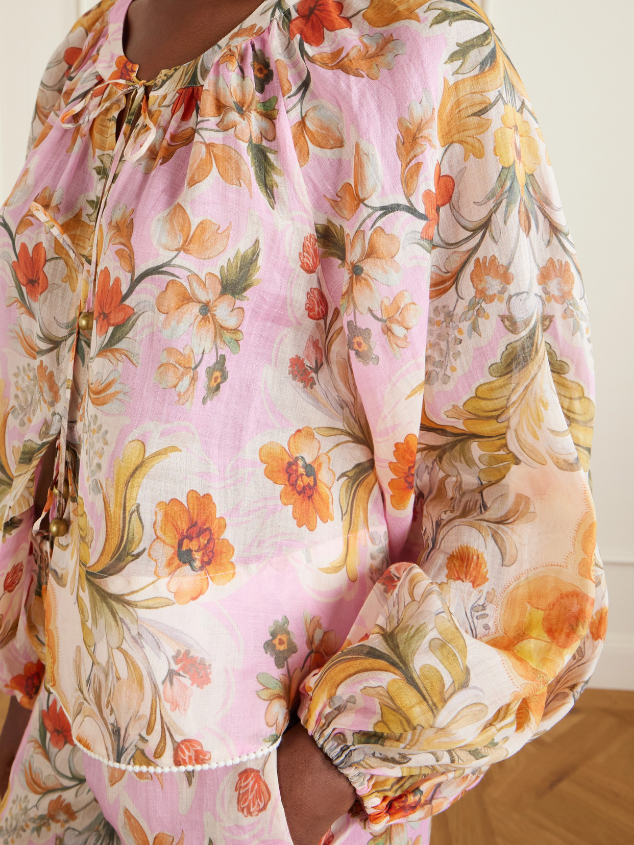 Henri Ramie Floral Blouse