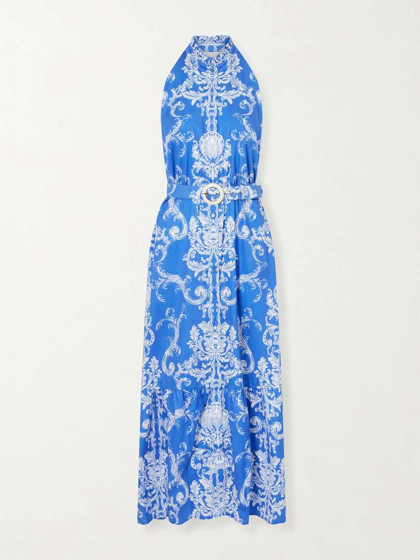 Borgo de Nor Biba Floral-printed Cotton Maxi Dress