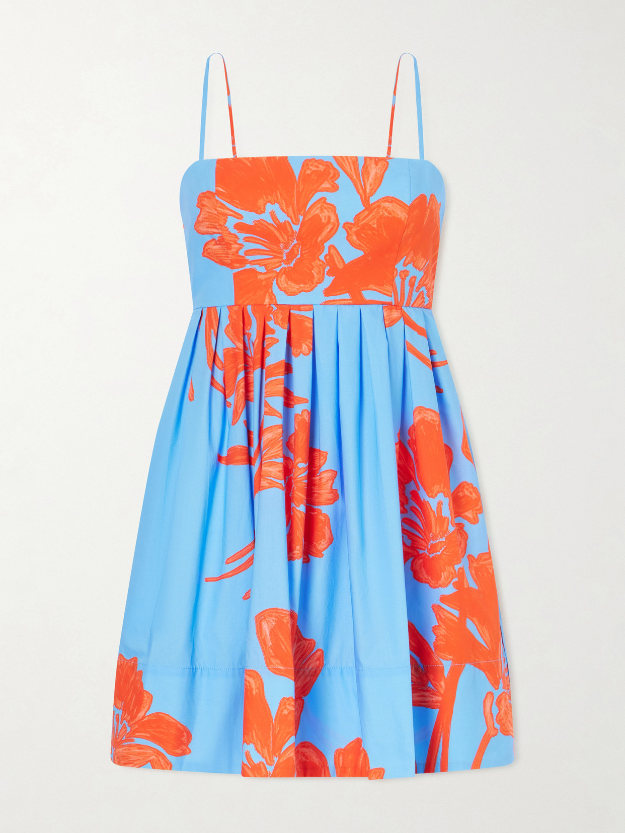 Cara Cara Leo Floral-print Cotton-poplin Midi Dress In Multi