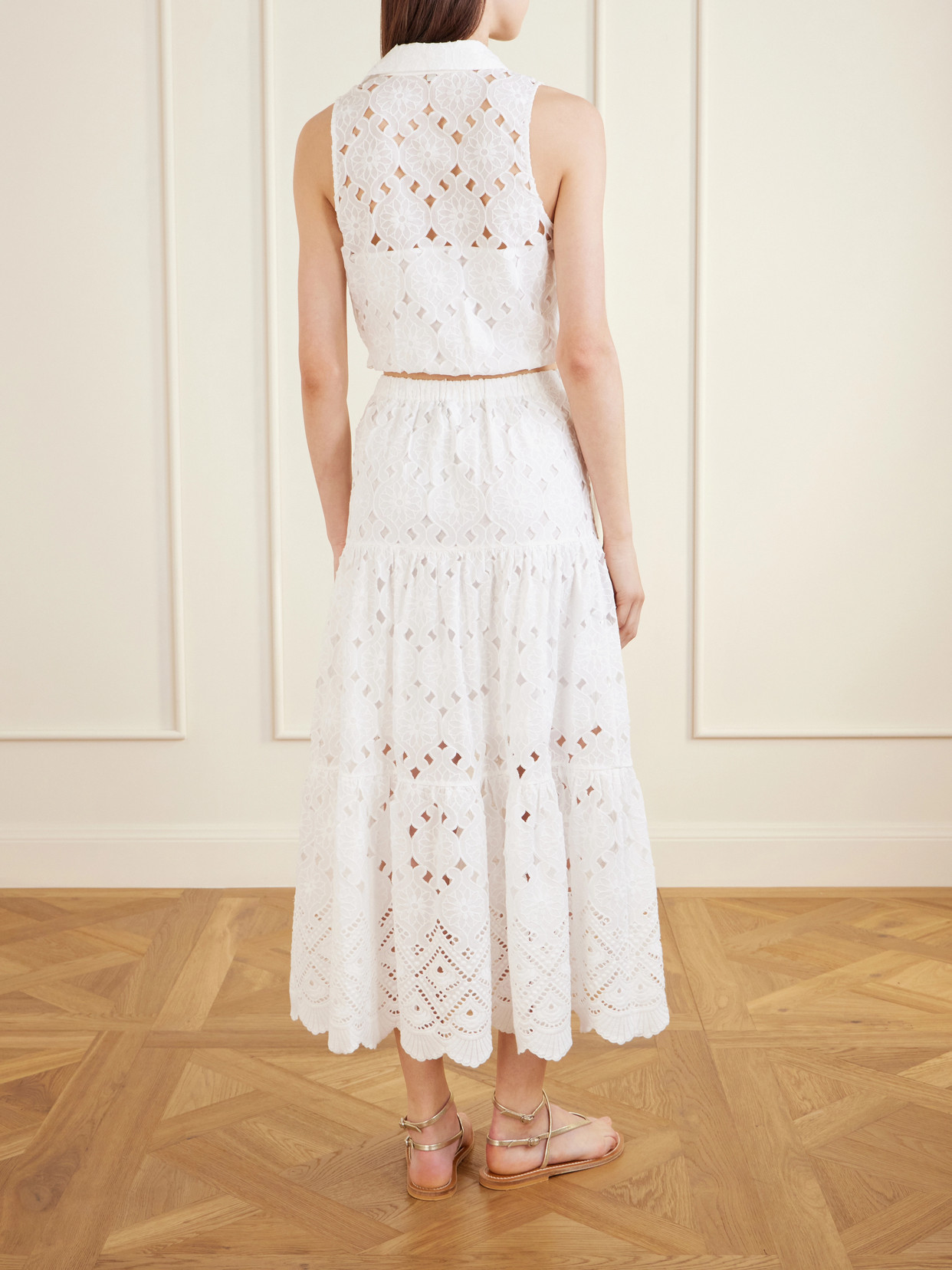Highland Knotted Embroidered Cotton Blouse