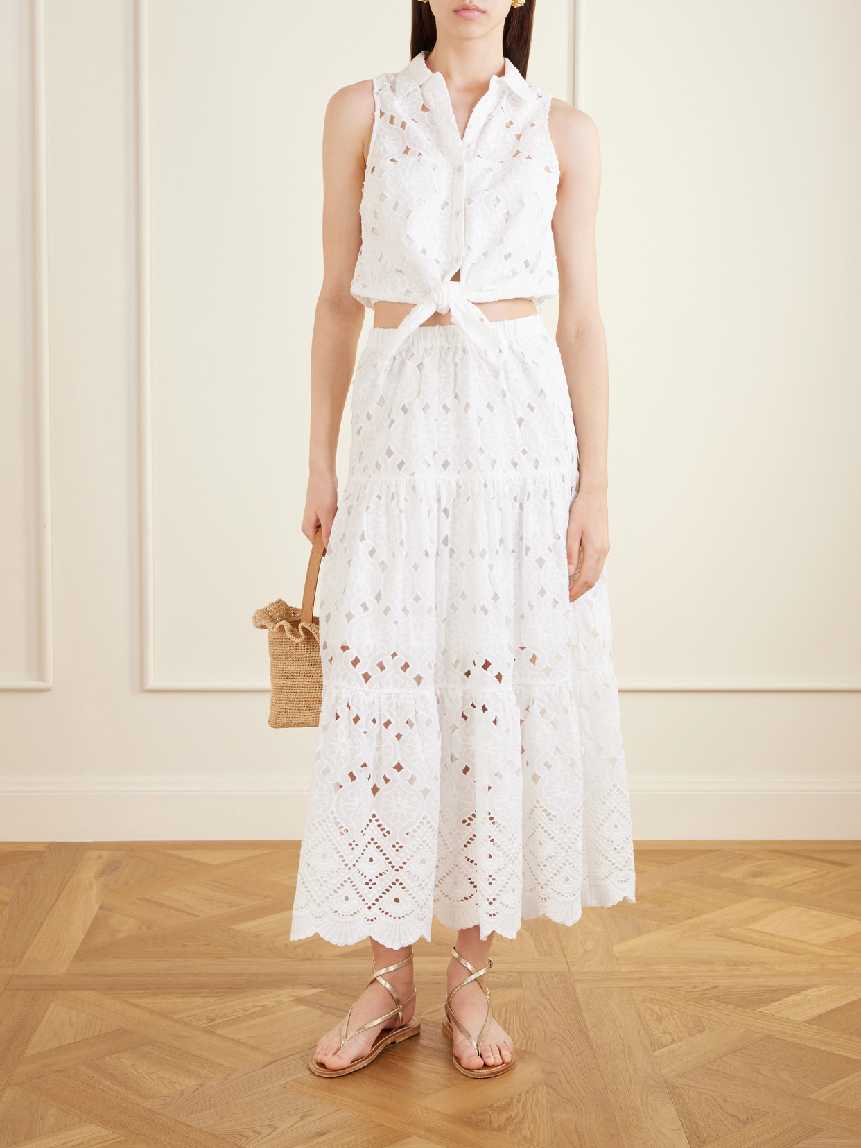 Melanie Broderie Anglaise Cotton Midi