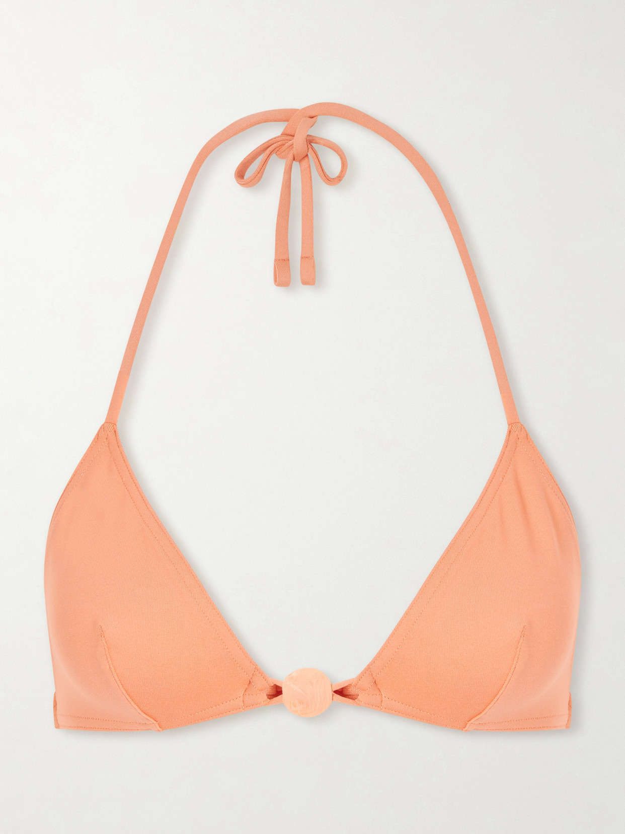 Eres Alva Front-detail Bikini Top In Orange