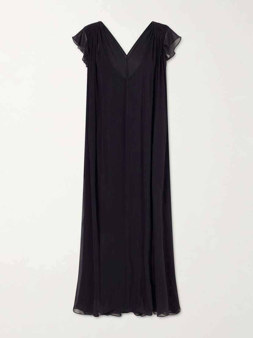 Eres Midnight Concert Shirred Muslin Maxi Dress | Thumbnail 5