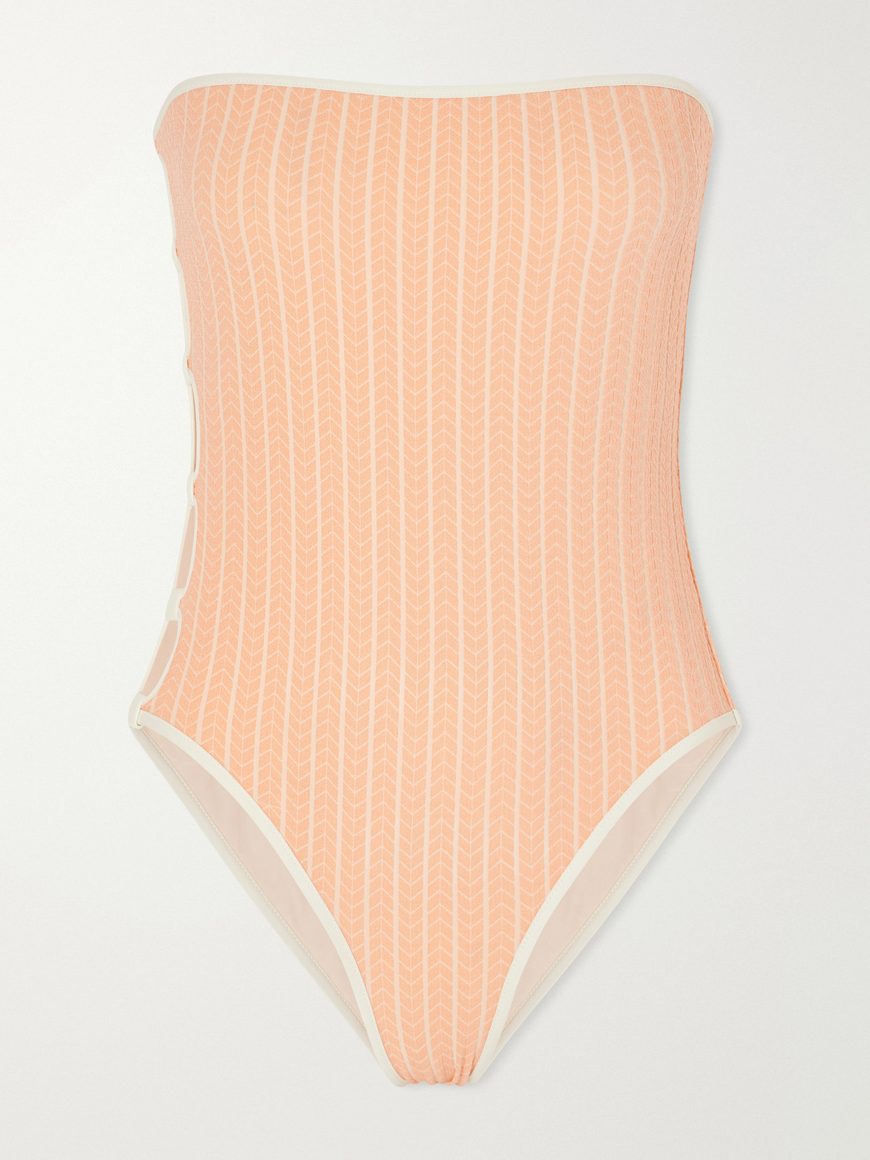 Eres Golden Cut-out Jacquard Swimsuit In Pink