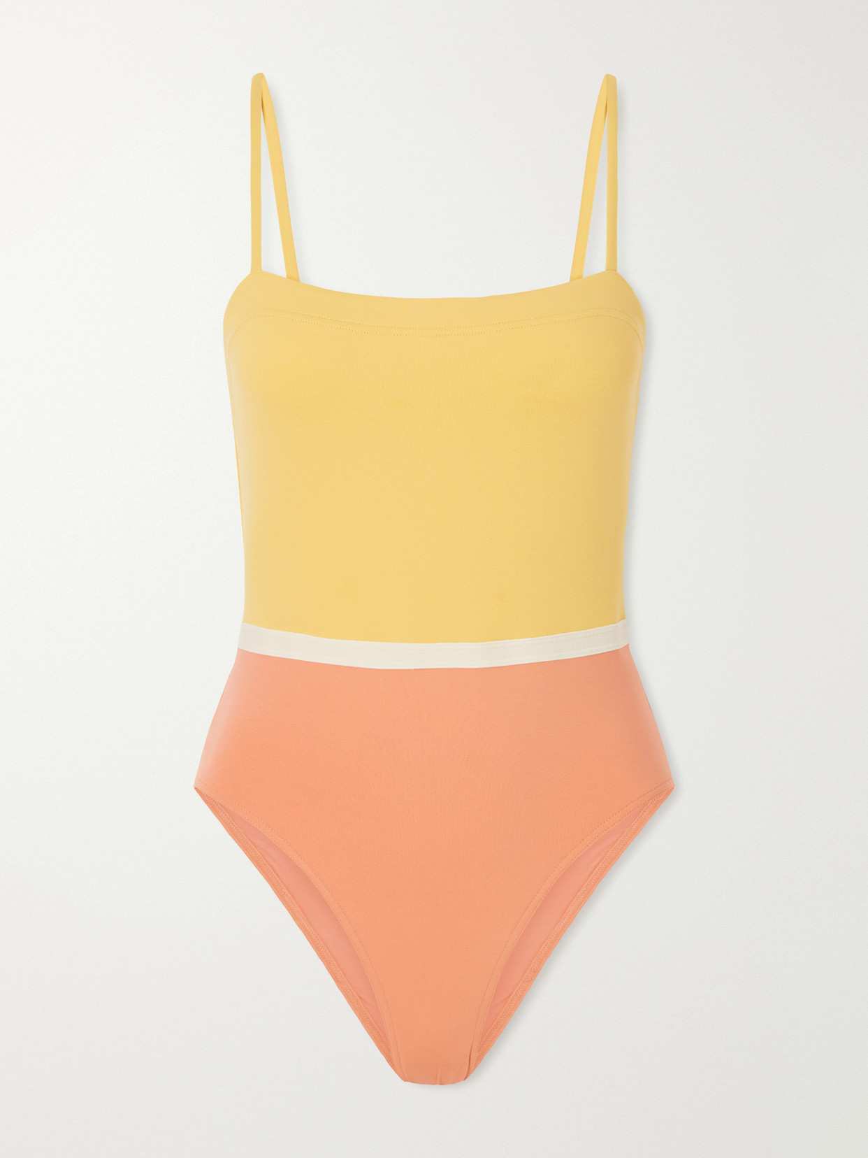 Eres Granita Color-block Stretch Swimsuit In Yellow
