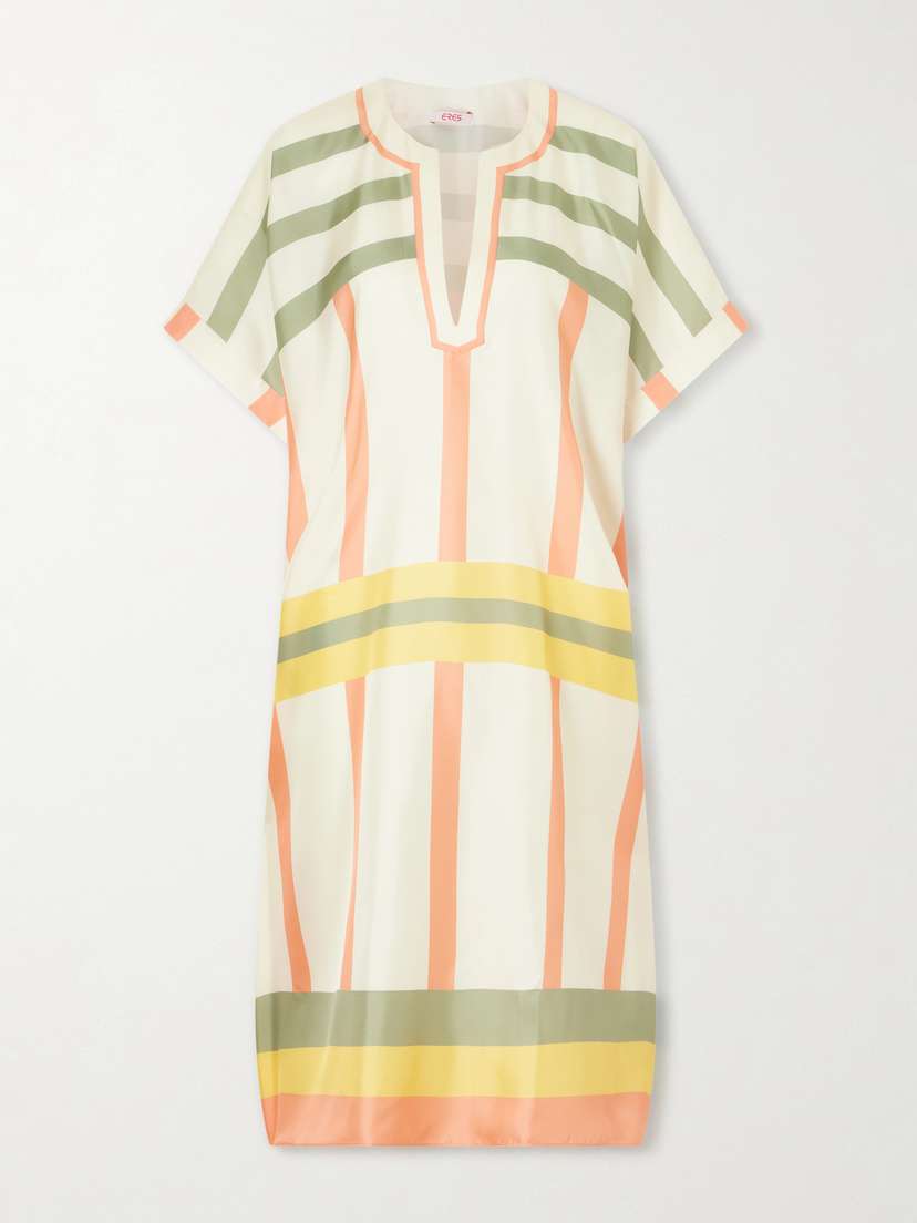 Eres Berlingot Printed Silk-twill Kaftan | Thumbnail 5
