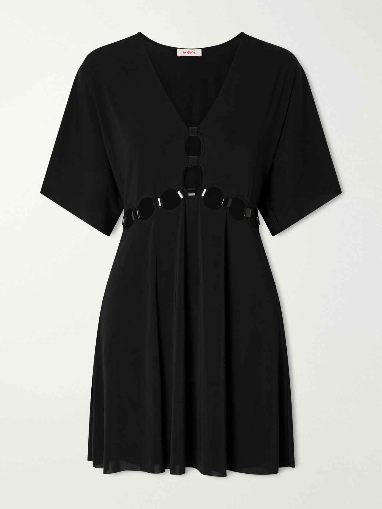 Eres Connection Cutout Jersey Mini Dress In Black