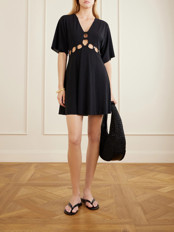 Eres Connection cutout jersey mini dress