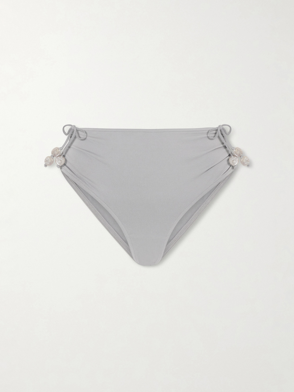 Eres Christie Embellished Stretch-jersey Bikini Briefs In Gray