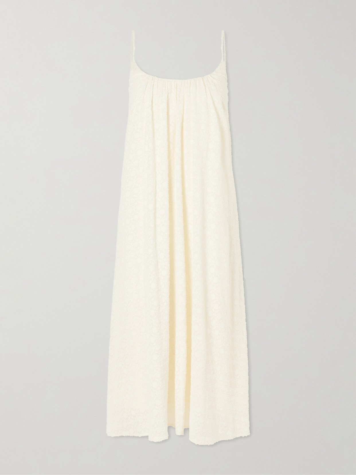 Eres - Confidentielle Draped Silk And Cotton-blend Coverup - Neutrals