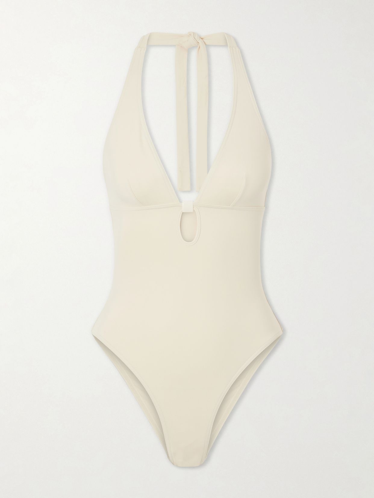 Harmony embellished cut-out stretch-jersey swimsuit