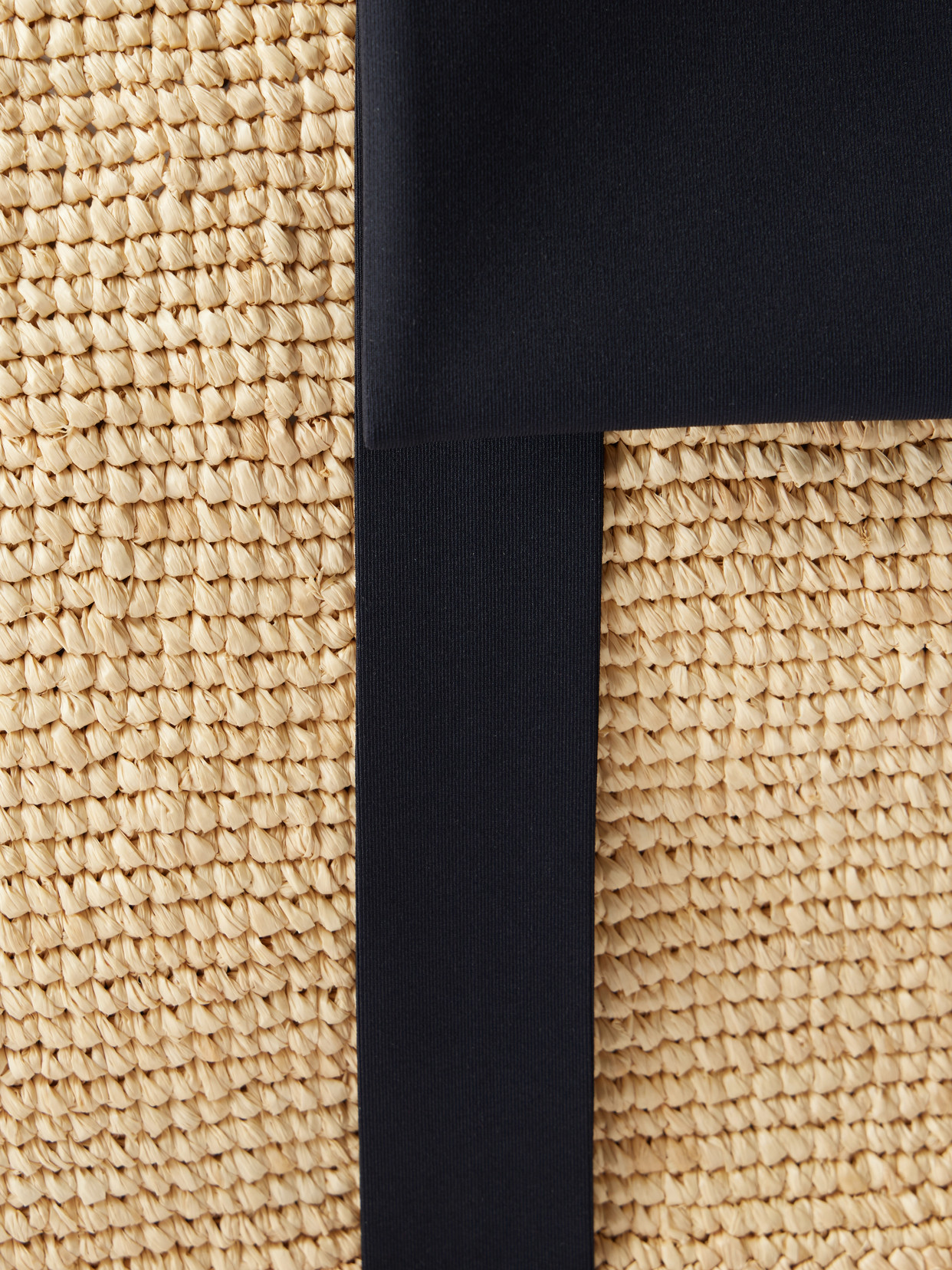 Faux Raffia Tote Bag