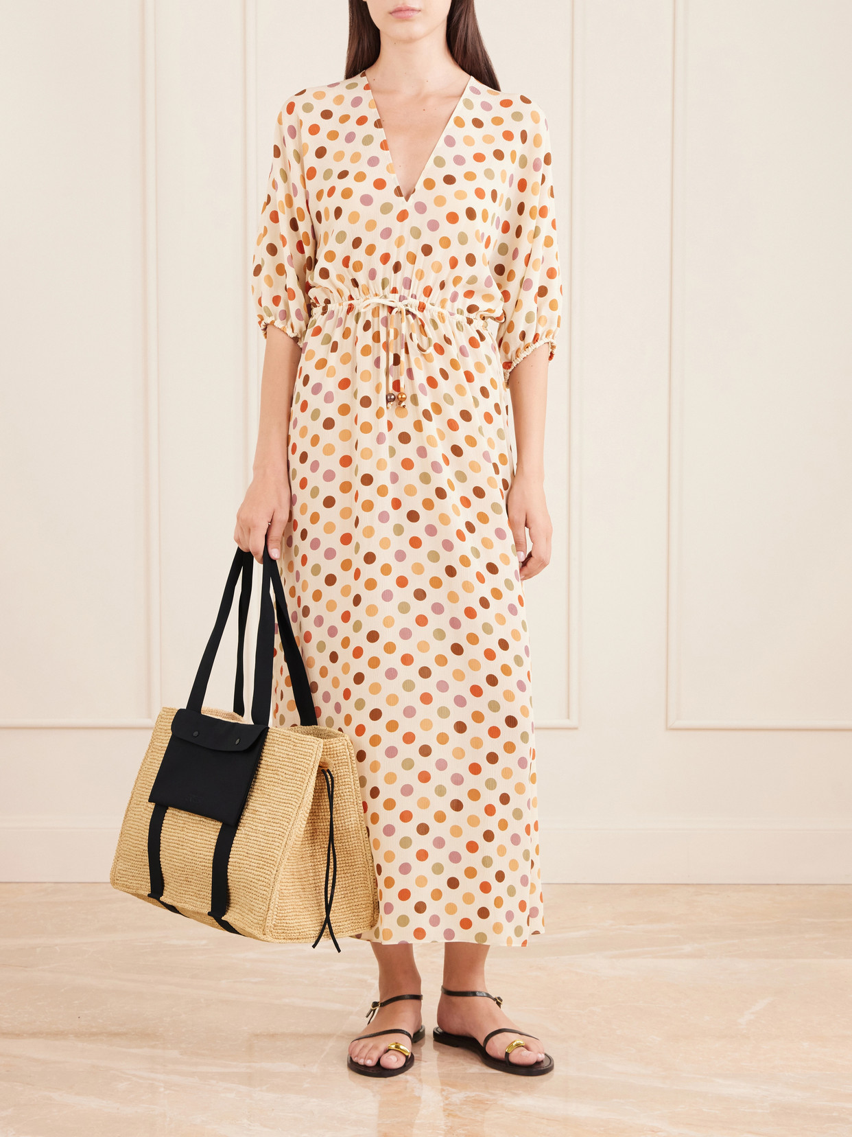 Faux Raffia Tote Bag