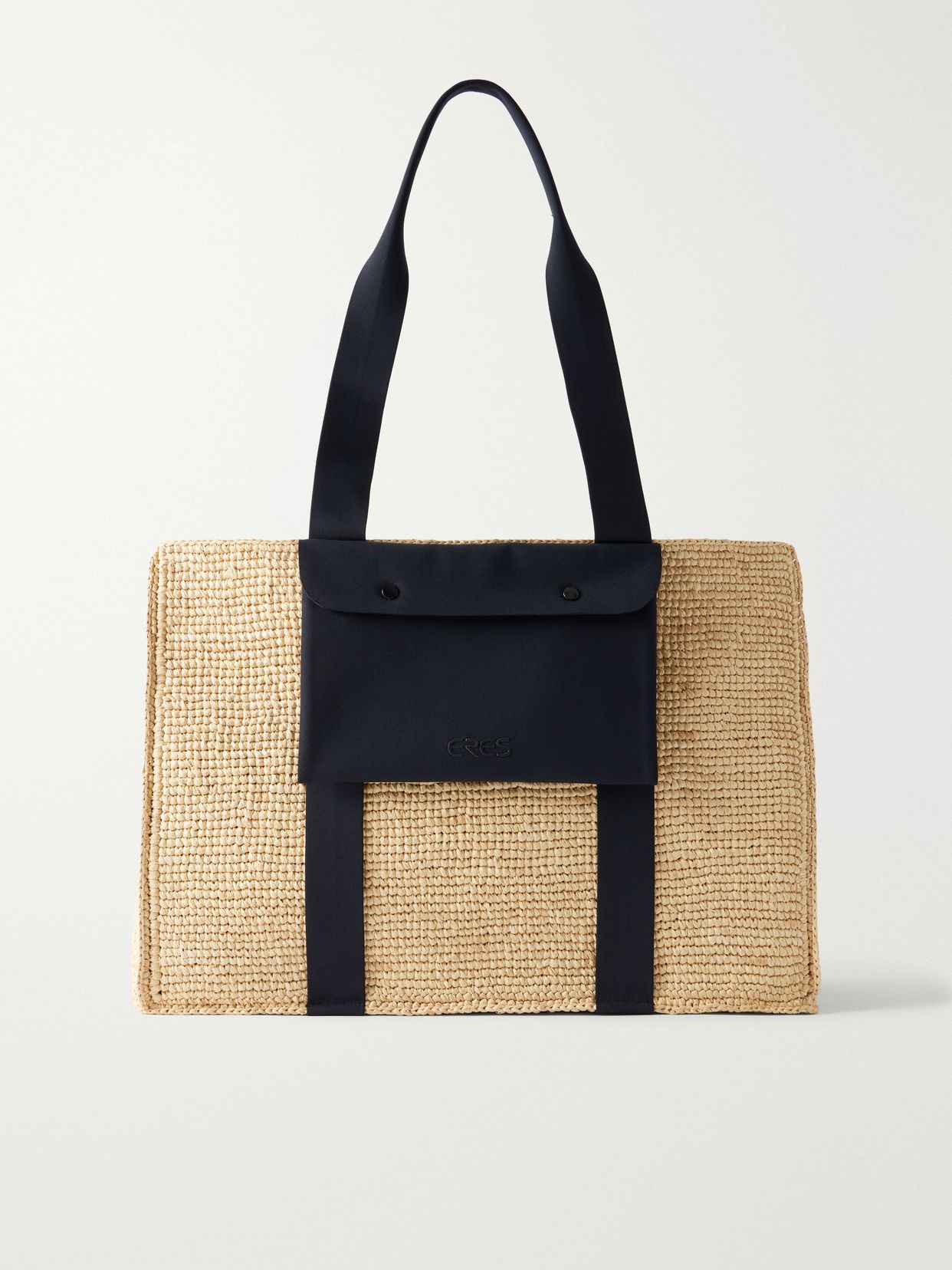 Faux raffia tote bag