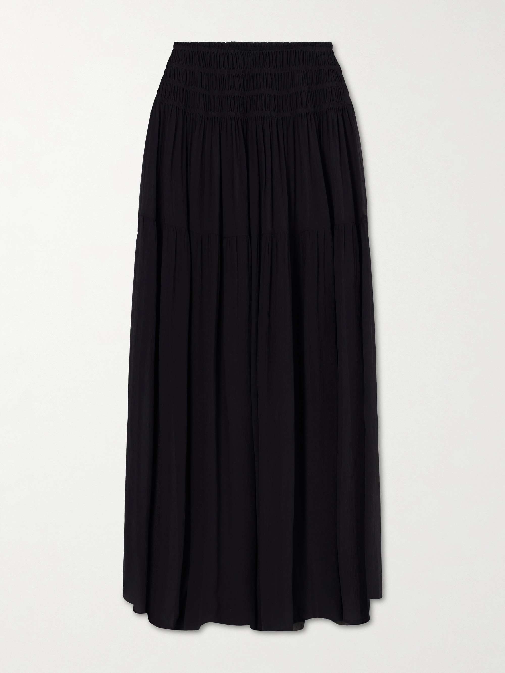 Eres Midnight shirred muslin maxi skirt