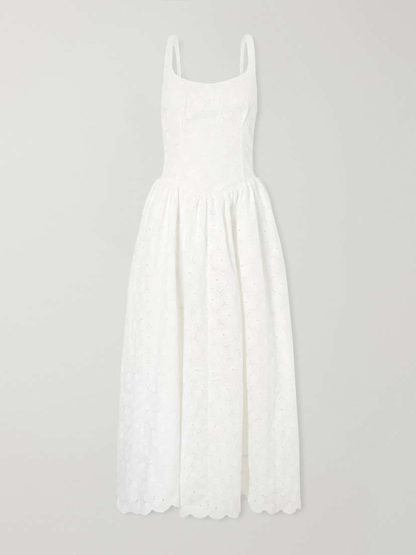 Faithfull Milana Broderie Anglaise Midi Dress