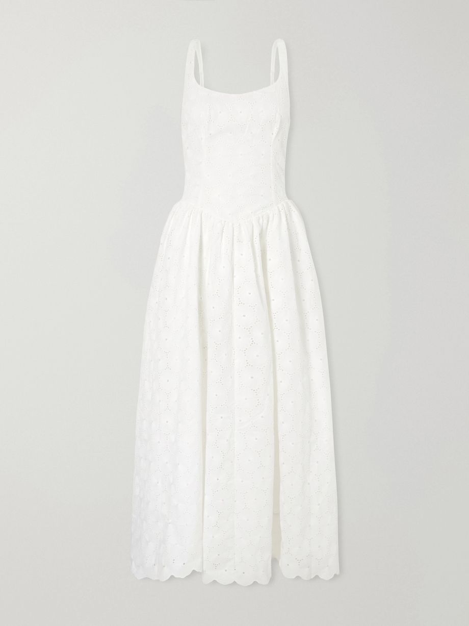 Milana broderie anglaise midi dress