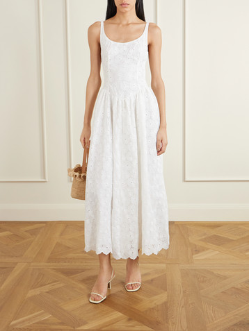 Faithfull Milana broderie anglaise midi dress