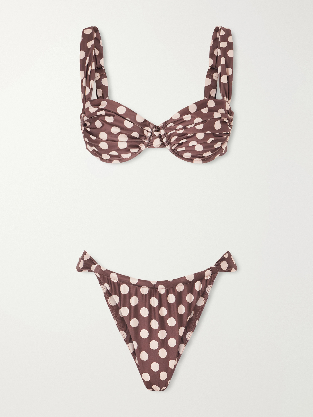 Faithfull Sol And Andez Polka-dot Recycled Bikini In Multi