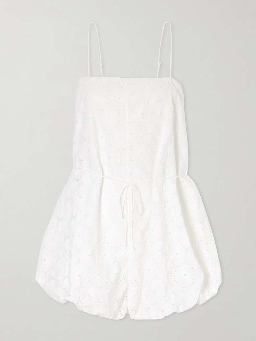 Faithfull Rosella Belted Broderie Anglaise Playsuit