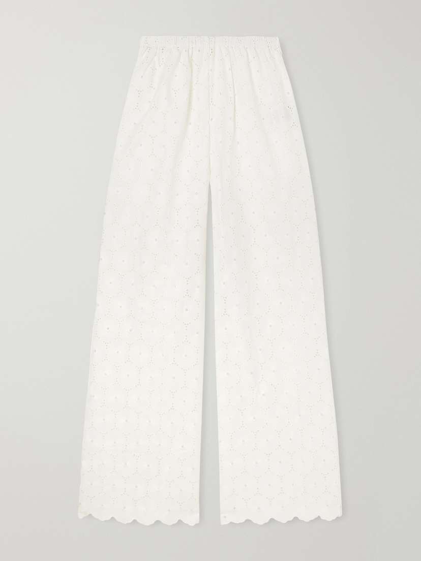 Faithfull Pamina Broderie Anglaise Straight-leg Pants