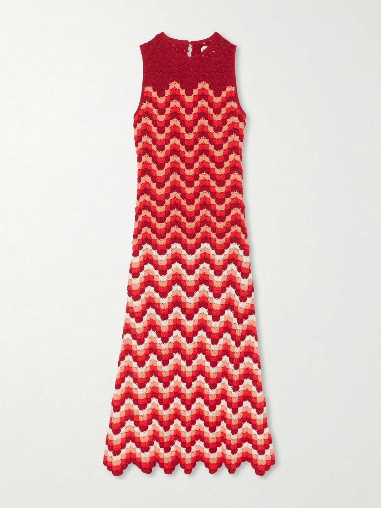 Escvdo Cuenca scalloped crocheted cotton maxi dress