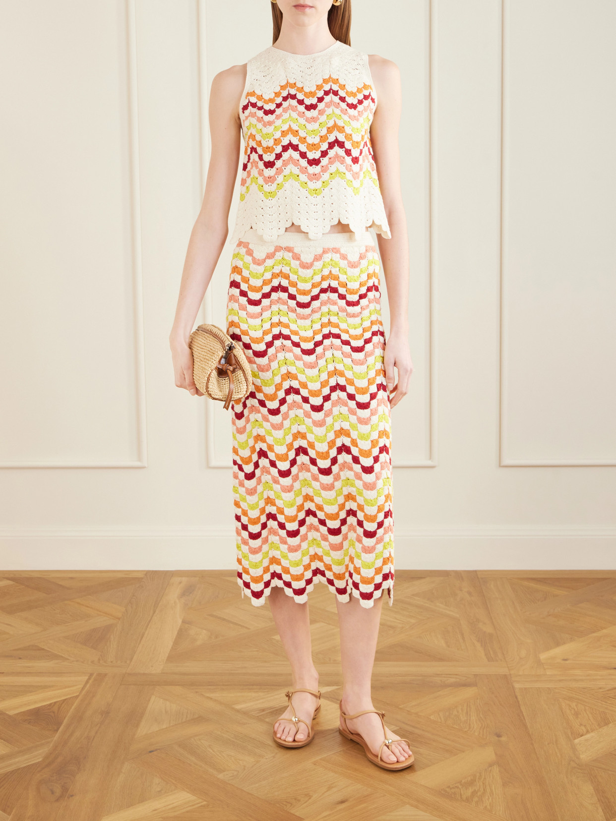 Safi Crocheted Cotton Midi