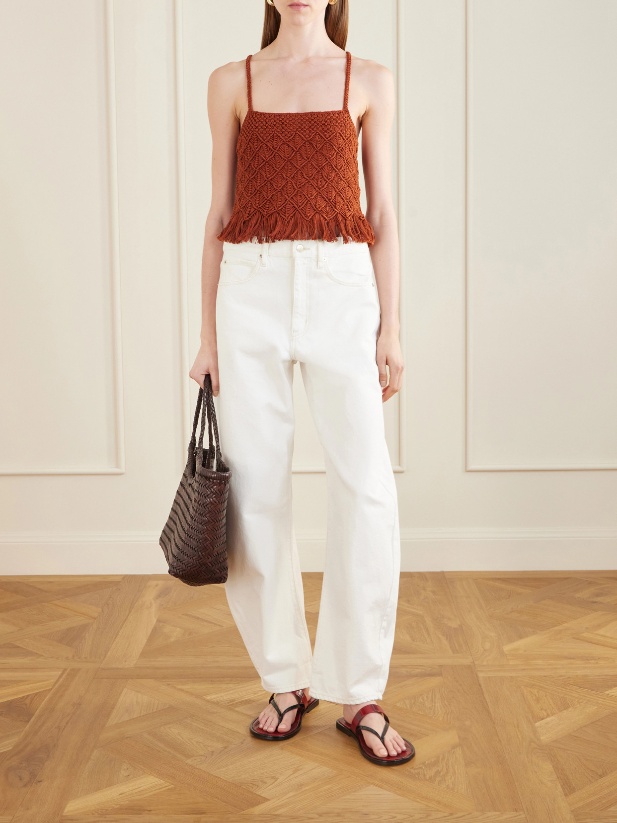 Cantor Fringed Macramè Cotton Top
