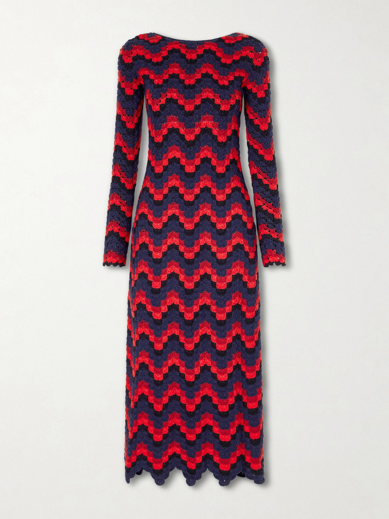 Escvdo Ursula Crocheted Cotton Maxi Dress In Multi