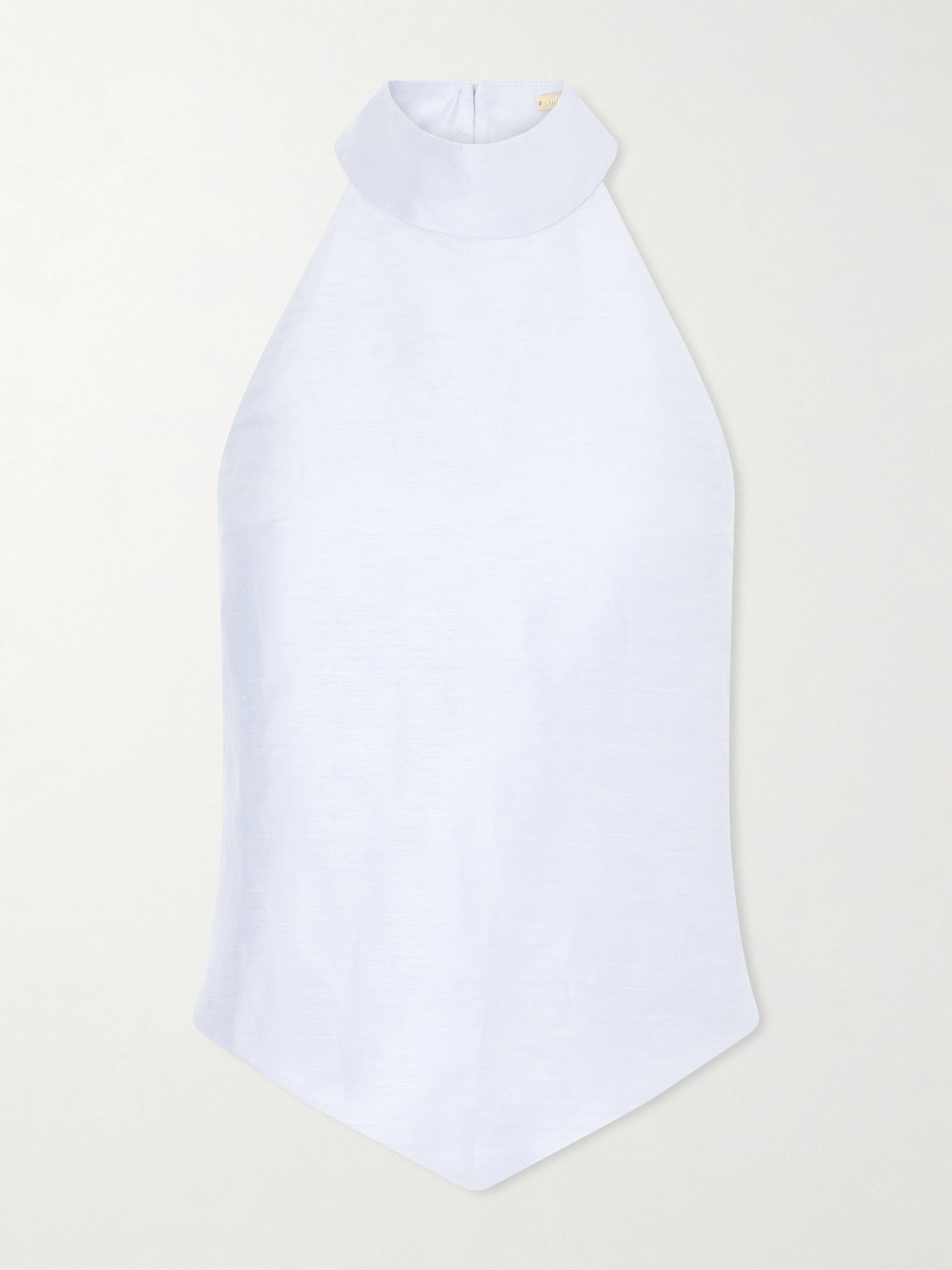 Bina Linen And Silk-Blend Halterneck Top