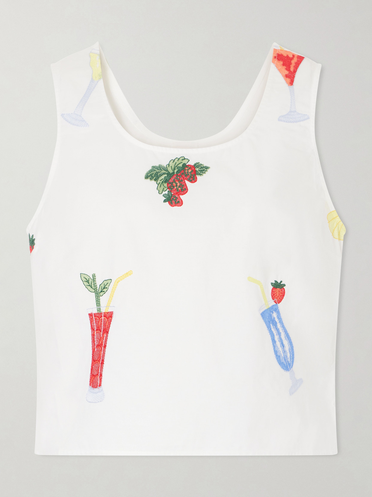 Loretta Caponi Certaldo Cotton Top In White