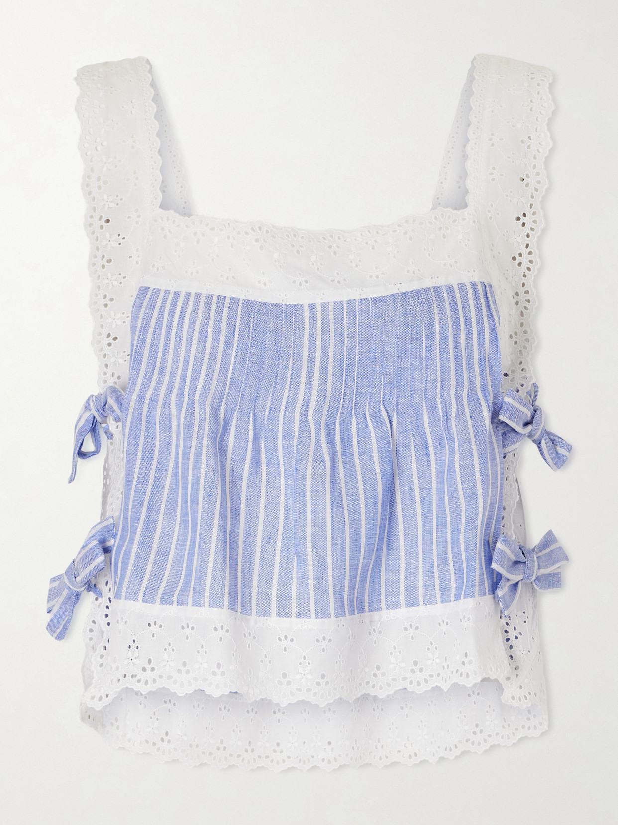 Loretta Caponi Linen Cotton Shirt In Blue