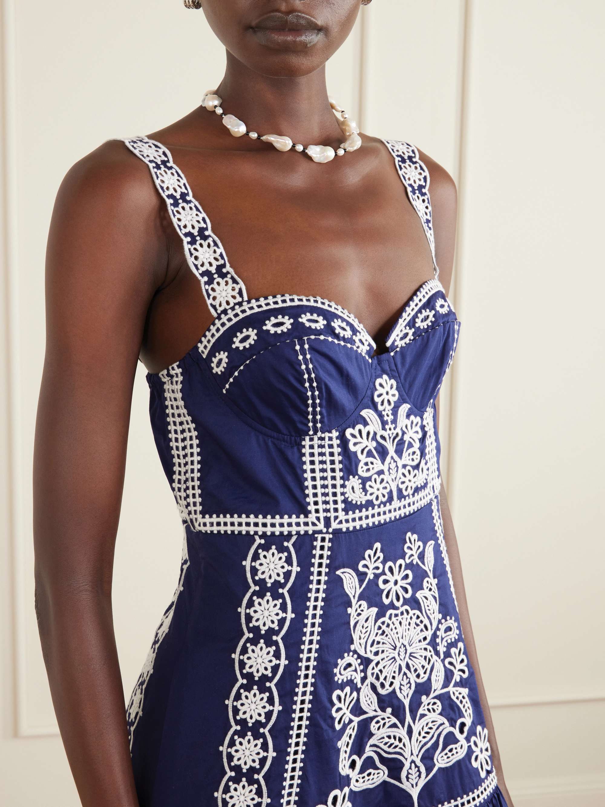 green emerald velvet dress Light Blue Embroidered Euroflax™ Premium Linene Midi Dress