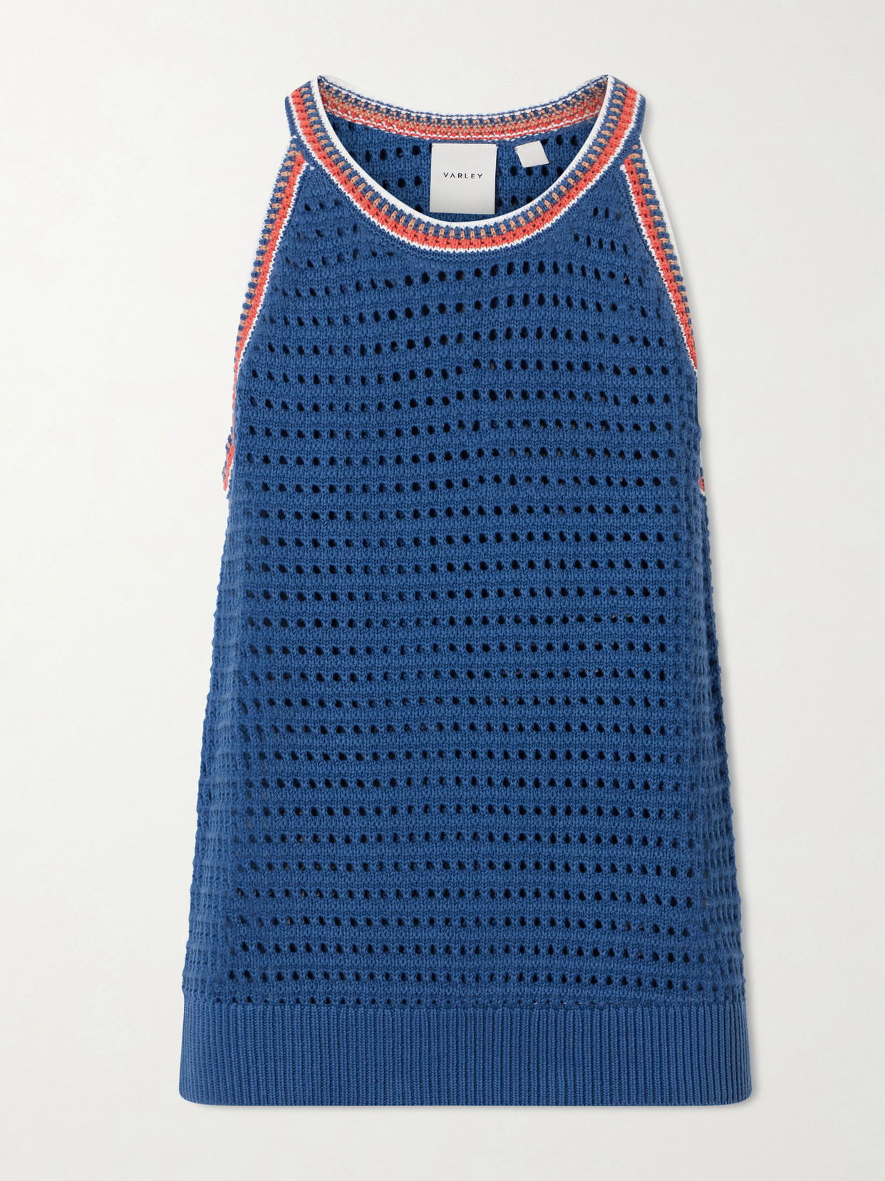 Varley - Aberg Crochet-knit Cotton Tank - Blue