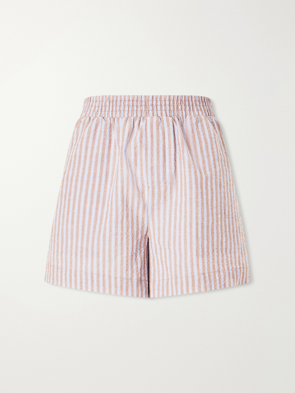 Varley - Darina Striped Seersucker Cotton-blend Shorts - Blue