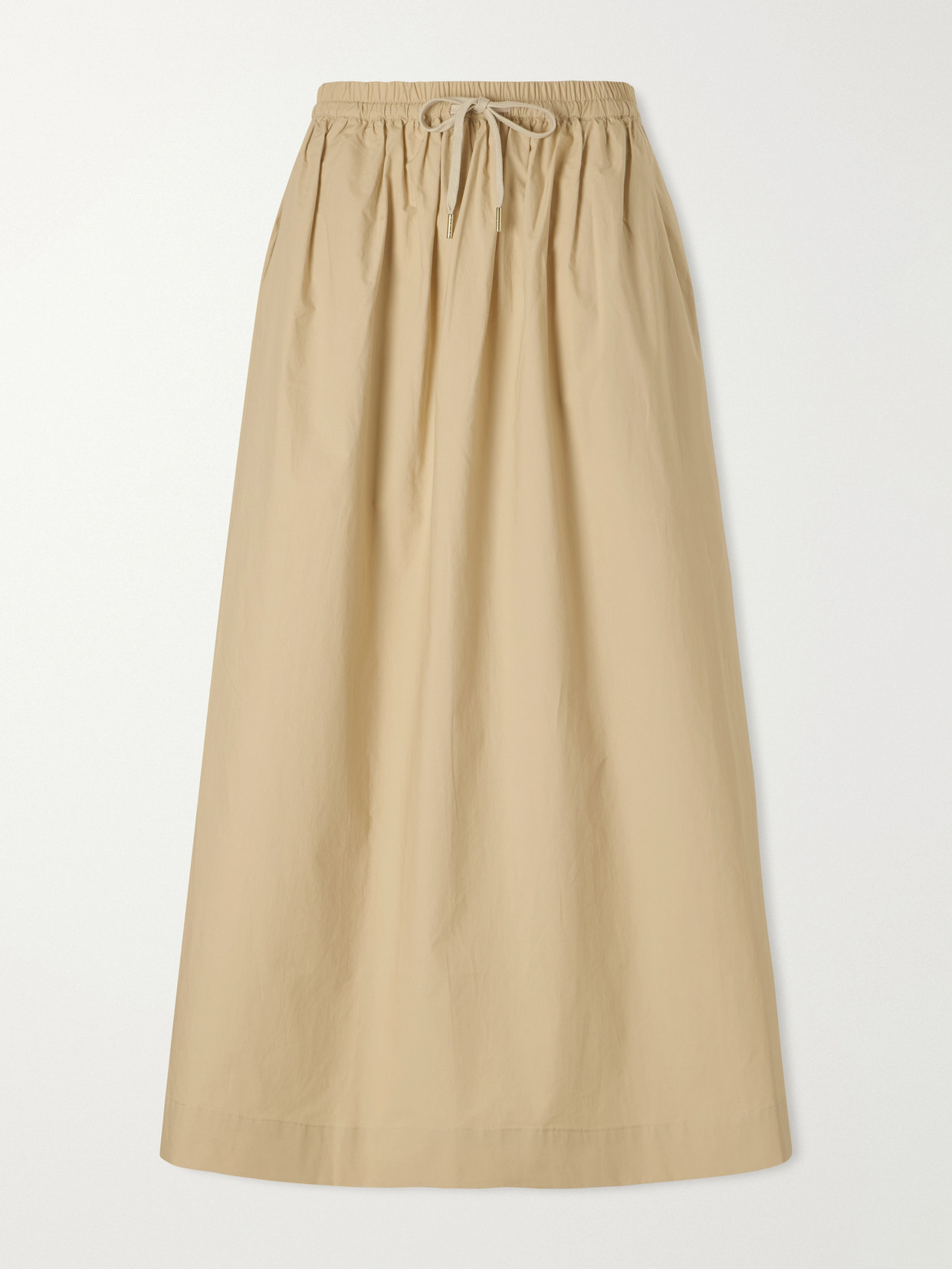 Cambria Gathered Cotton-Jersey Midi
