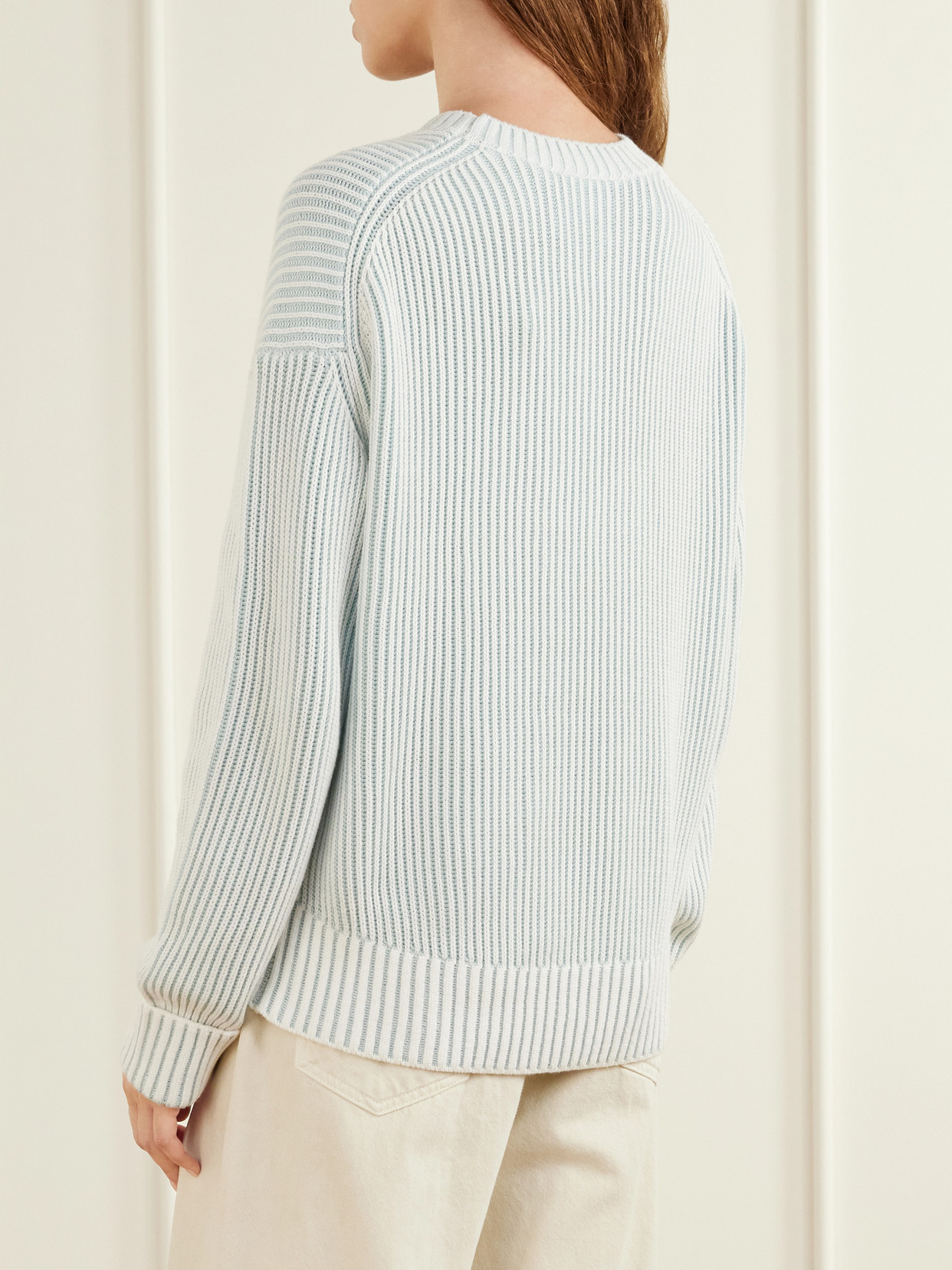 Seymour Two-Tone Cotton-Knitted Sweater