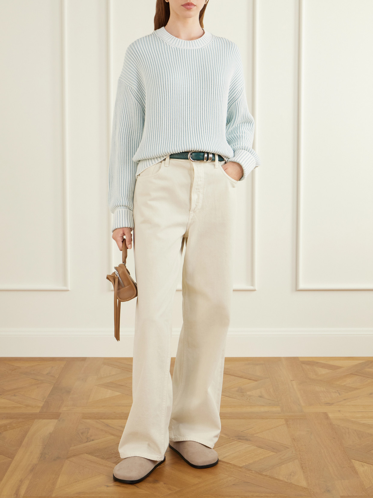 Seymour Two-Tone Cotton-Knitted Sweater
