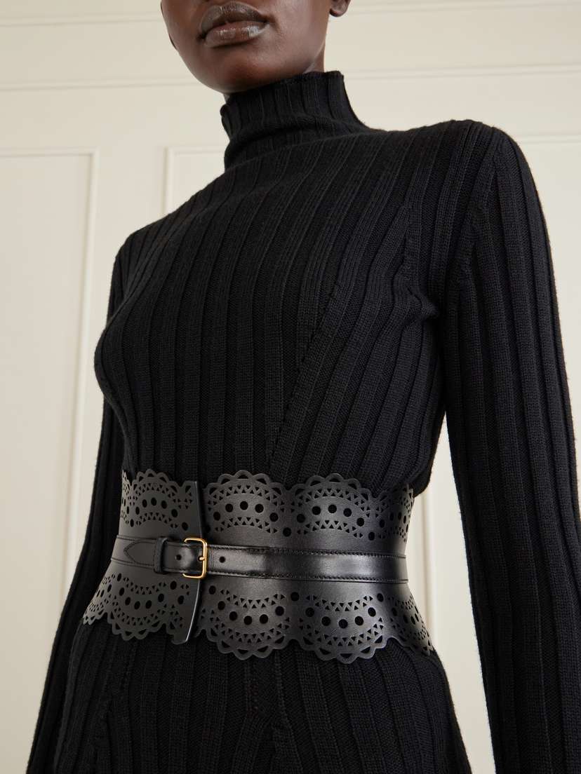 Alaïa Laser-cut Leather Waist Belt | Thumbnail 2 Alaïa Laser-cut Leather Waist Belt | Thumbnail 2