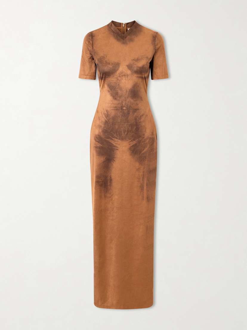 Acne Studios Dueda Printed Jersey Midi Dress