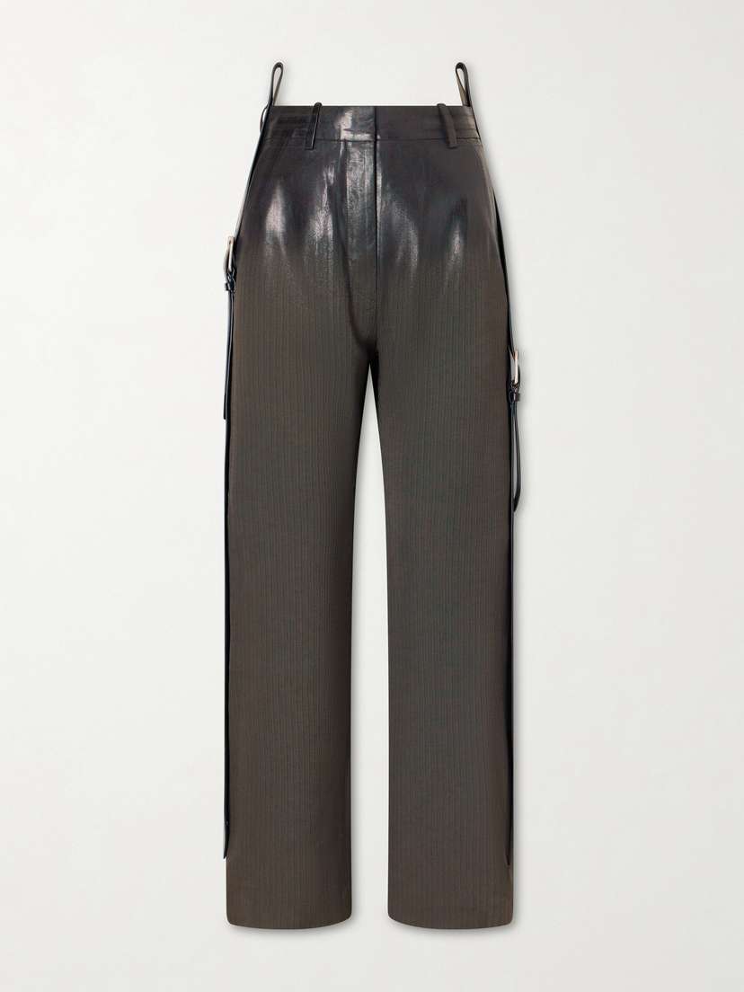 Acne Studios Puja Coated Herringbone Degradé Straight-leg Pants | Thumbnail 7 Acne Studios Puja Coated Herringbone Degradé Straight-leg Pants | Thumbnail 7